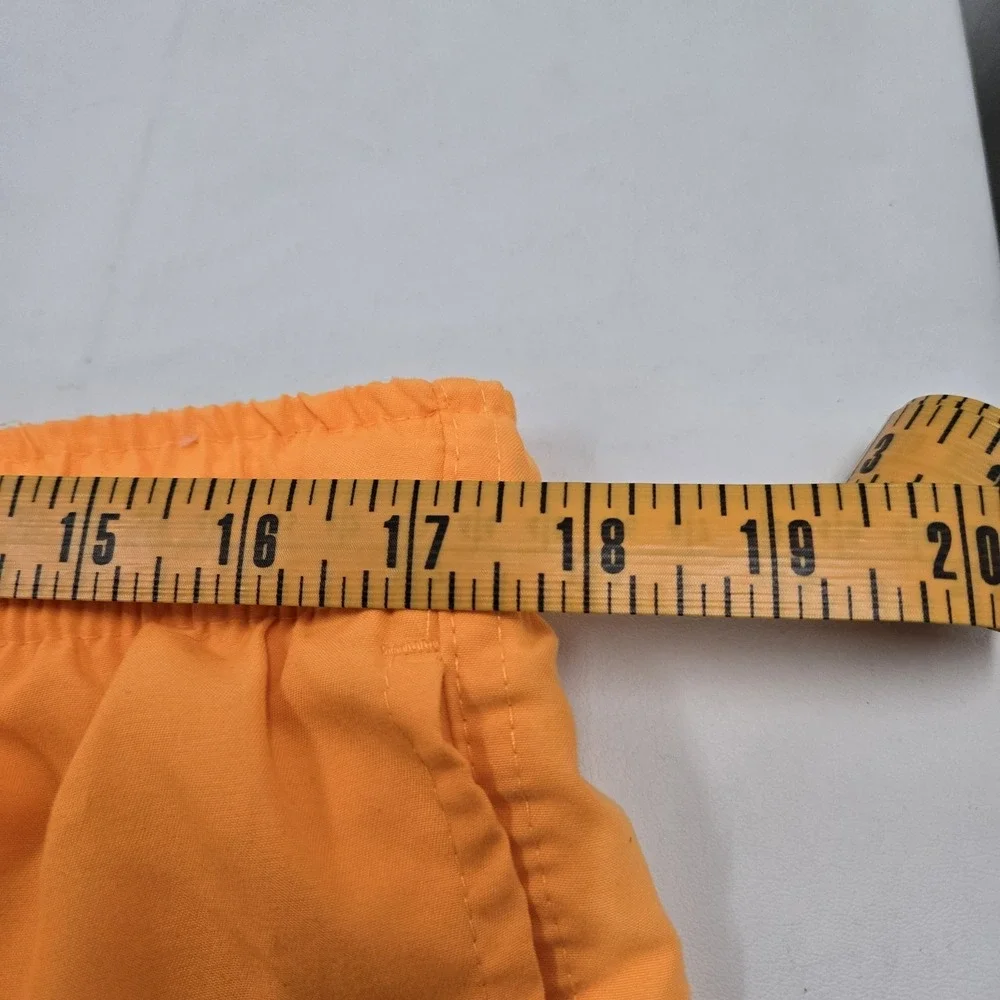 Primark Men's XL Neon Orange Swim Trunks Pockets Drawstring